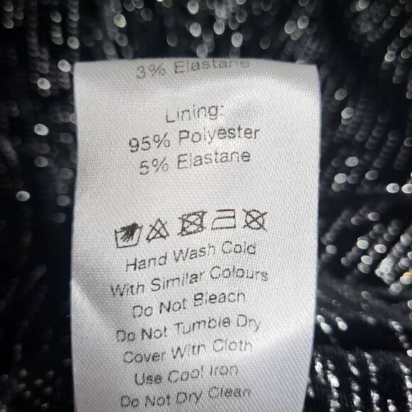 Lavish Alice Off Shoulder Corset Bodice Velvet Diamante Mini Dress Black Size 6 - Picture 12 of 12